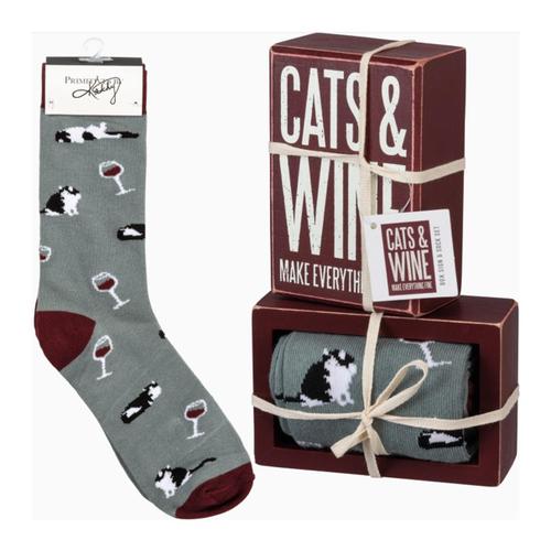 Cats & Wine Gift Set