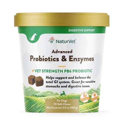 NaturVet Advanced Probiotics & Enzymes 70ct