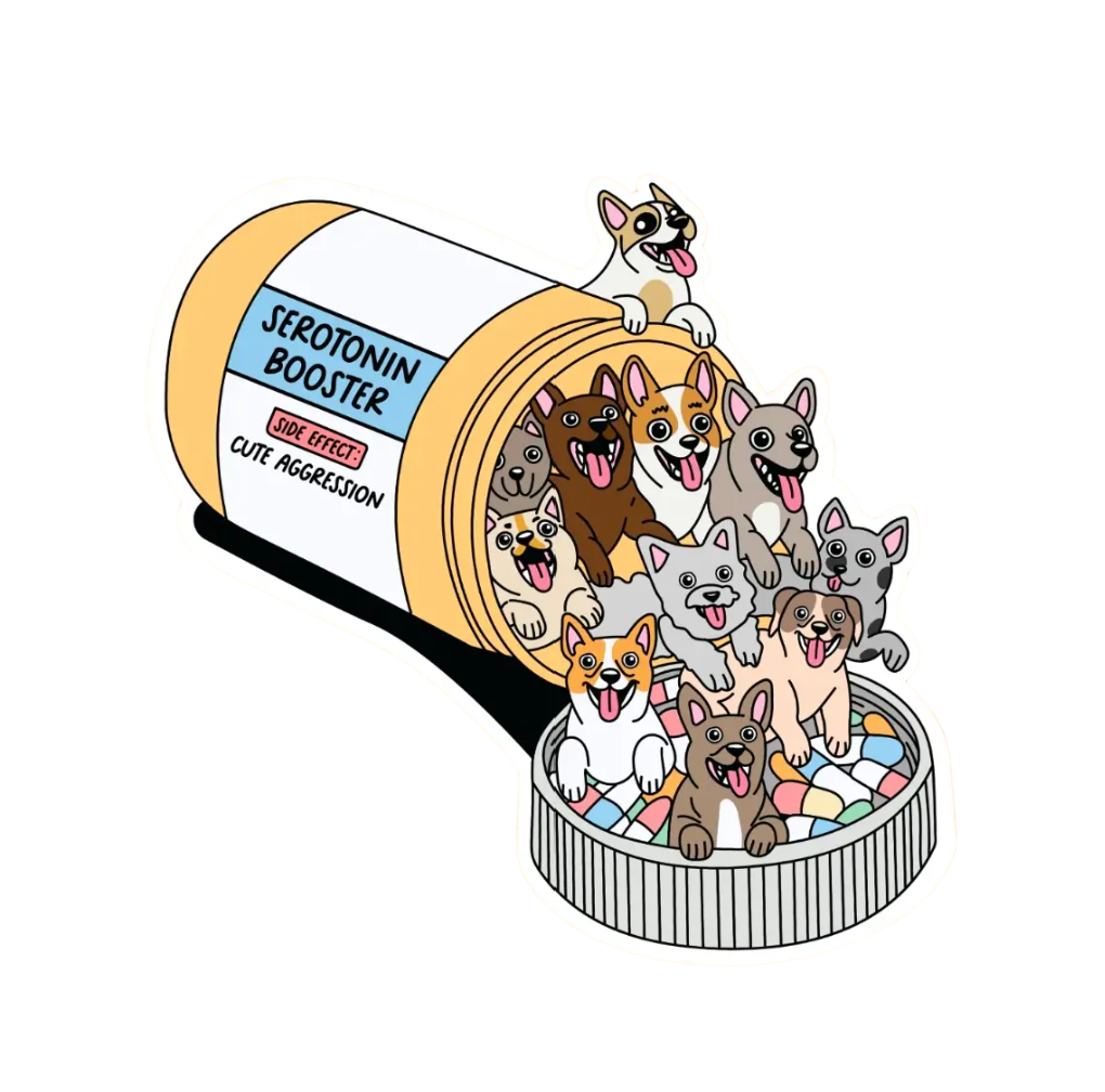Dog Serotonin Booster Sticker by ES