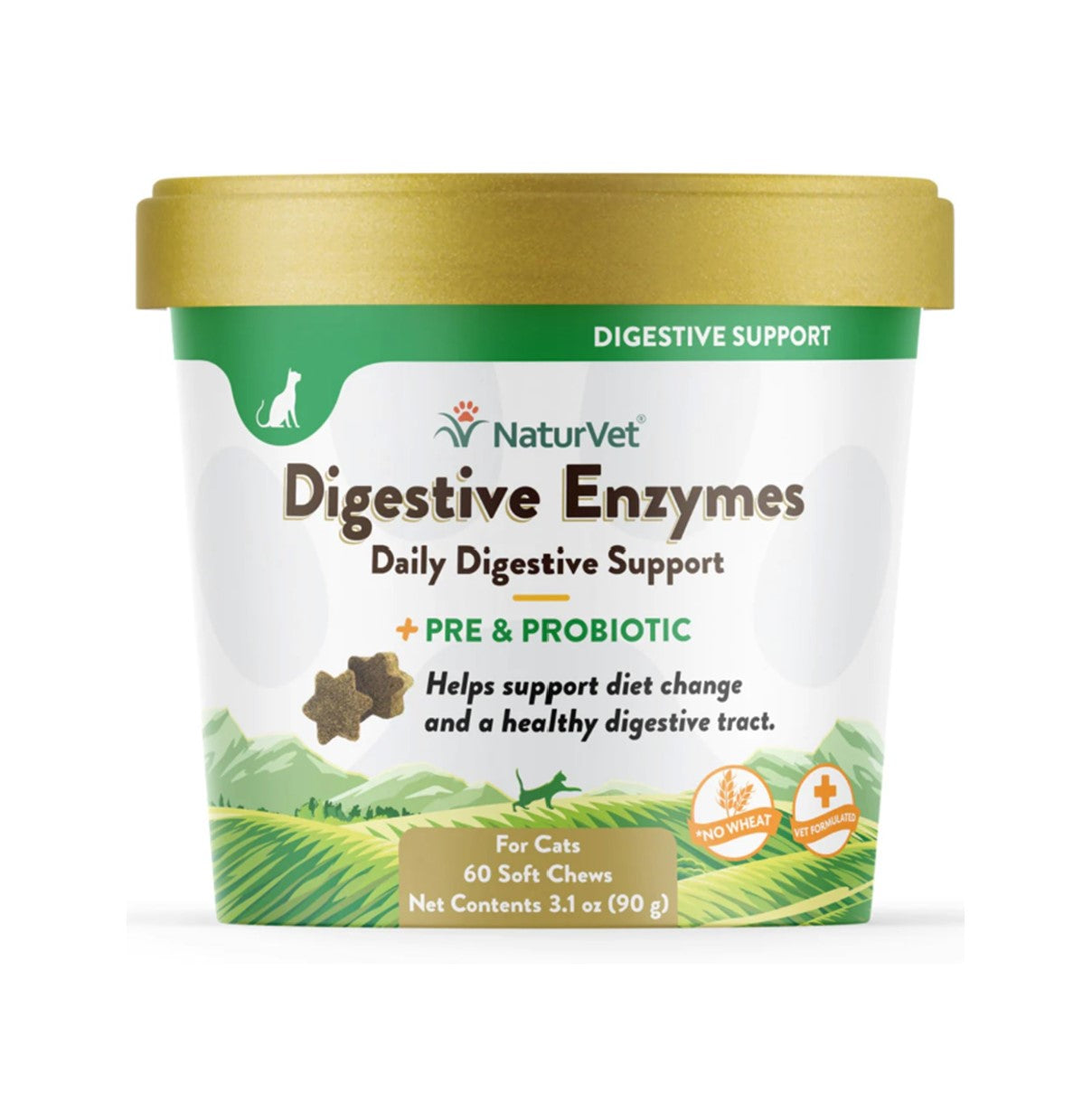 NaturVet Cat Digestive Enzymes 60ct