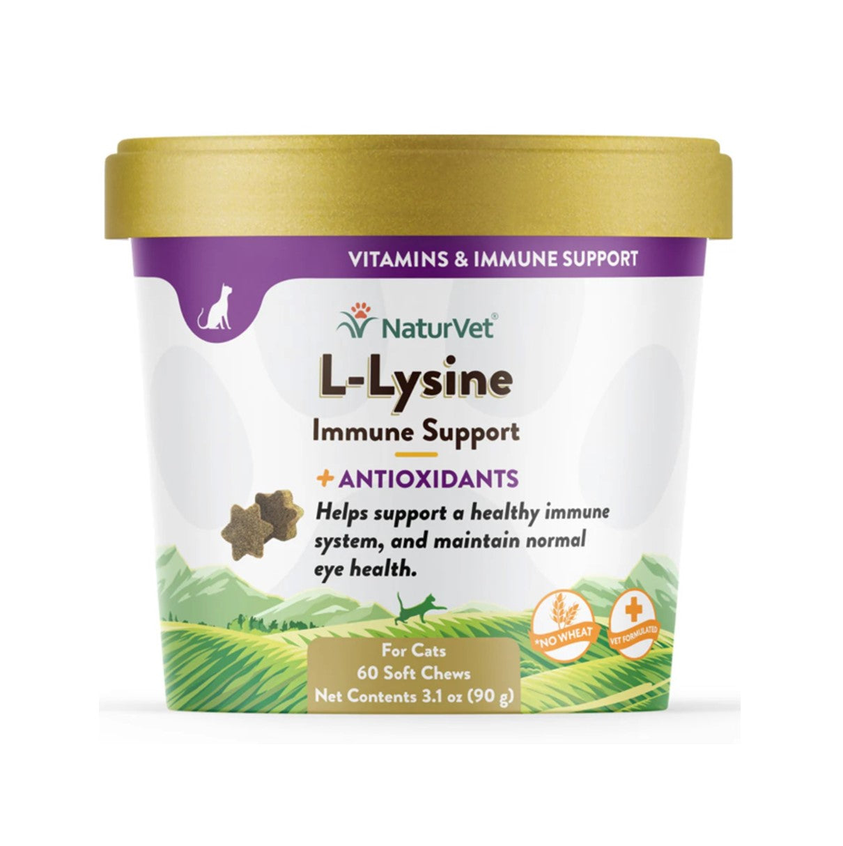 NaturVet Cat L-Lysine Immune 60ct