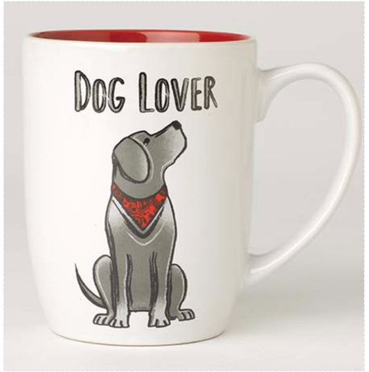 Dog Lover Mug 24oz White/Red -Petrageous