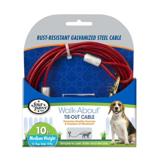 Four Paws Walk-About Tie-Out Cable Medium Weight