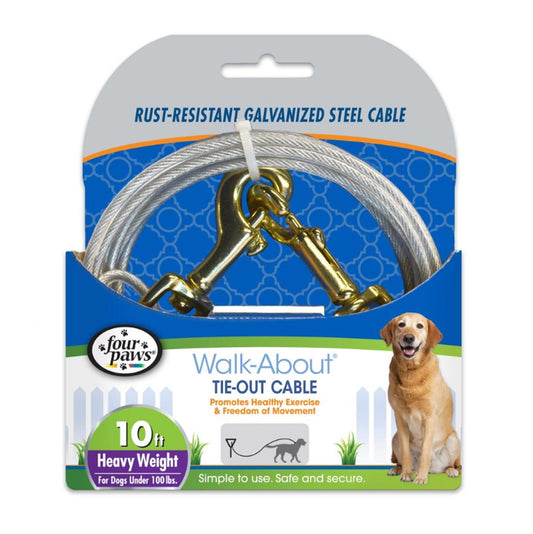 Four Paws Walk-About Tie-Out Cable Heavy Weight