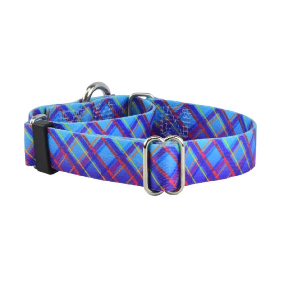 2 Hounds Martingale Twilight Glow Blue Plaid