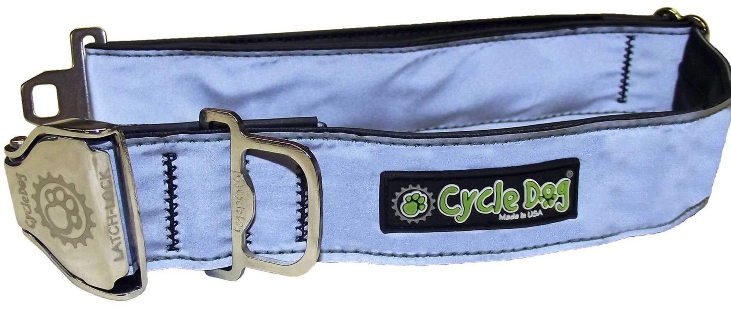 Cycle Dog Max Reflective Silver Collar - USA Made