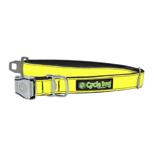Cycle Dog Max Reflective Yellow Collar - USA Made