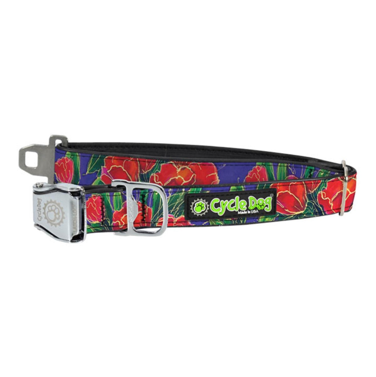 Cycle Dog Red Tulips Collar - USA Made