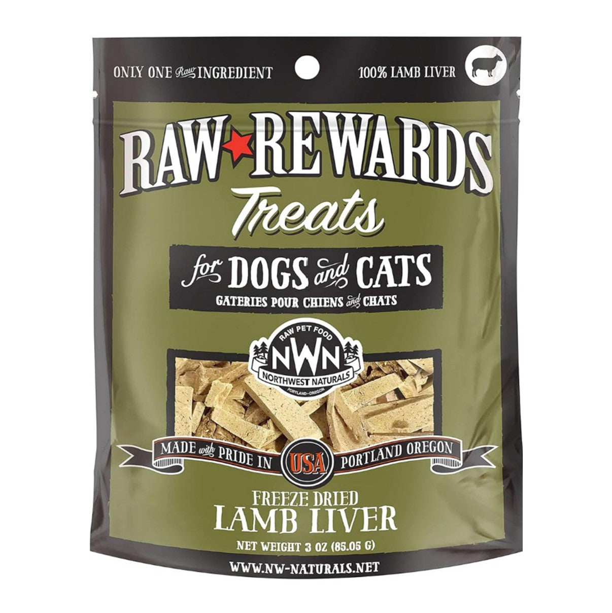 Northwest Naturals Lamb Liver 3oz