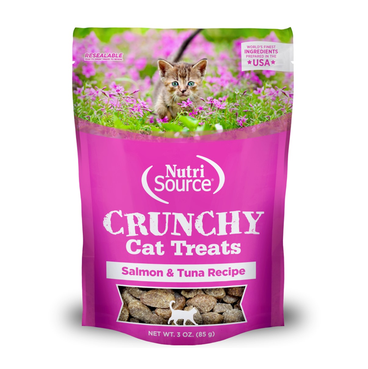 NutriSource Cat Treats Salmon/Tuna 3oz -Disc.