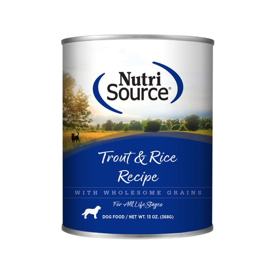 NutriSource Trout/Rice Can 13oz