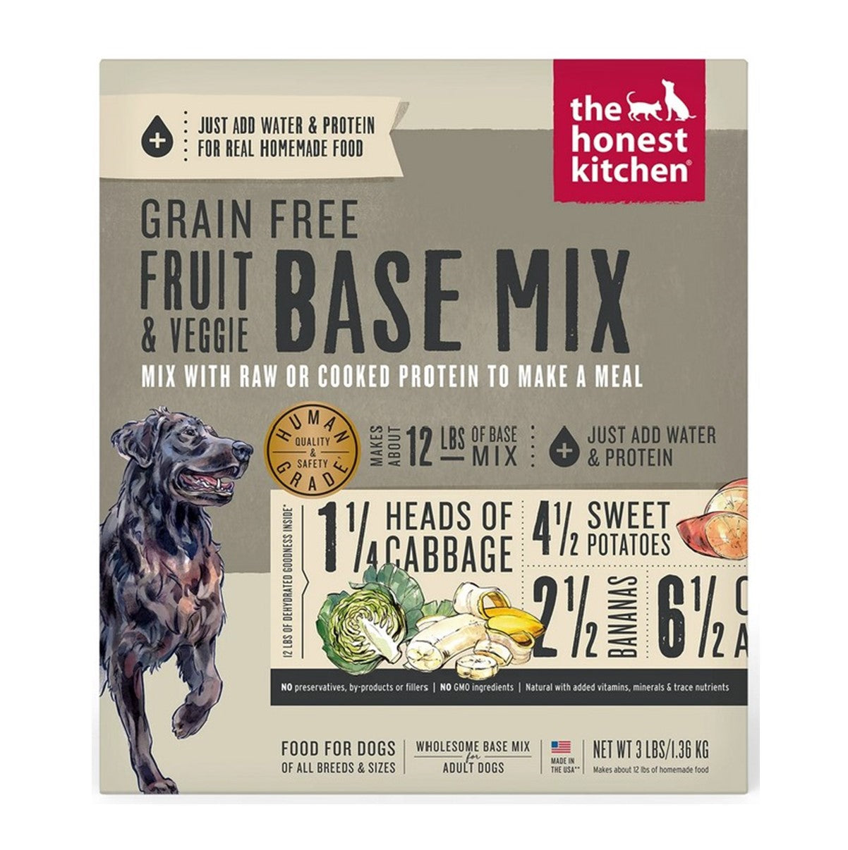 The Honest Kitchen Dehydrated Grain Free Fruit & Veggie Base Mix