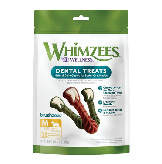 Whimzees Toothbrush M (24-40 lbs) 12ct