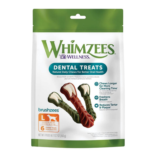 Whimzees Toothbrush L (40-60 lbs) 6ct