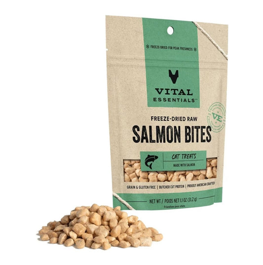Vital Essentials Cat Salmon Bites FD 1.1oz