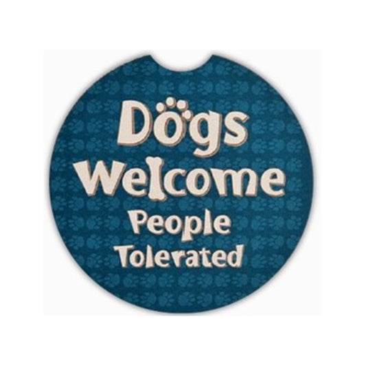 Dogs Welcome Car Coaster