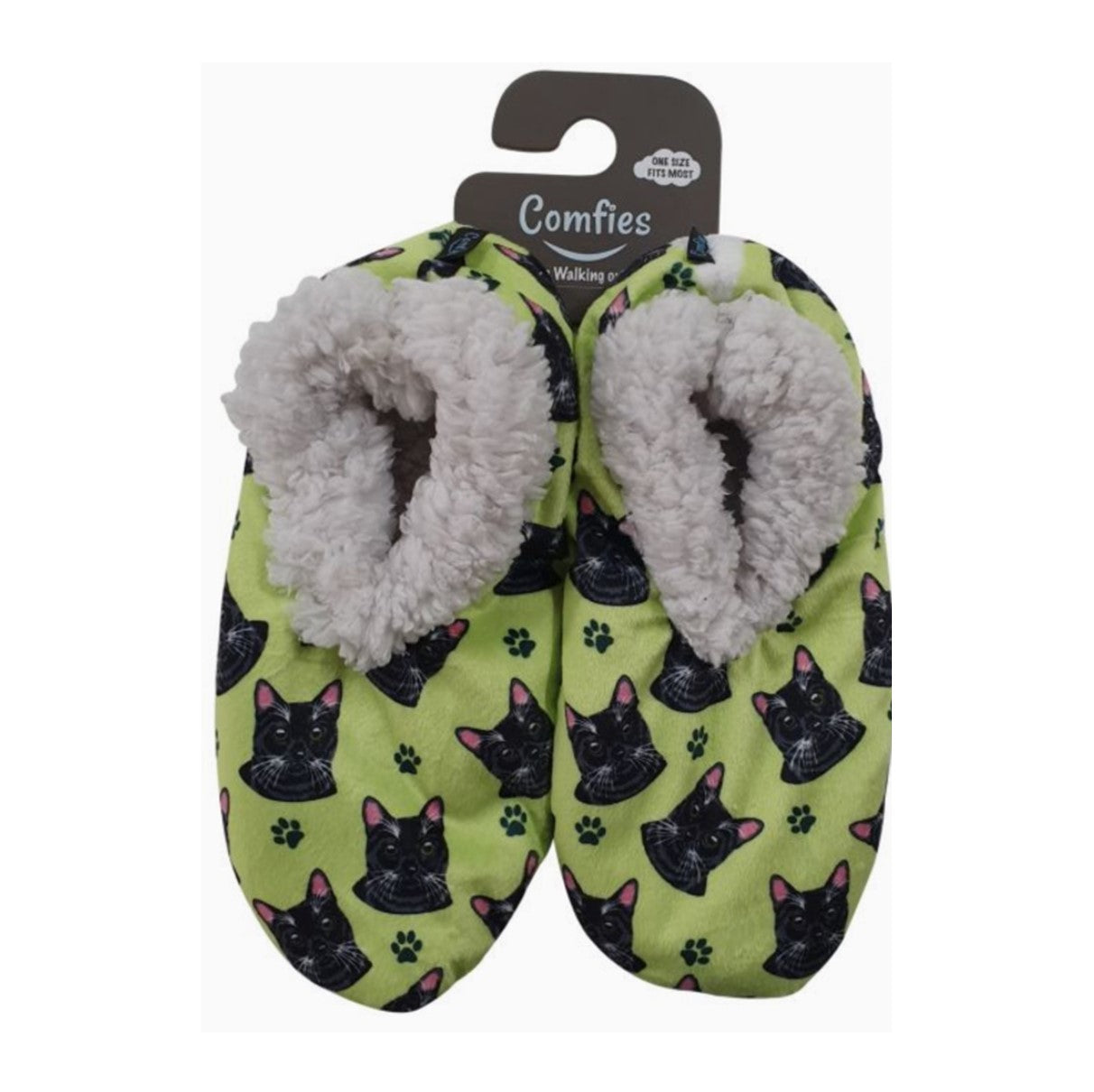 E&S Black Cat Slippers