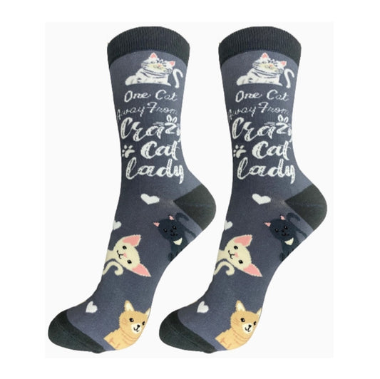 E&S Crazy Cat Lady FB Socks