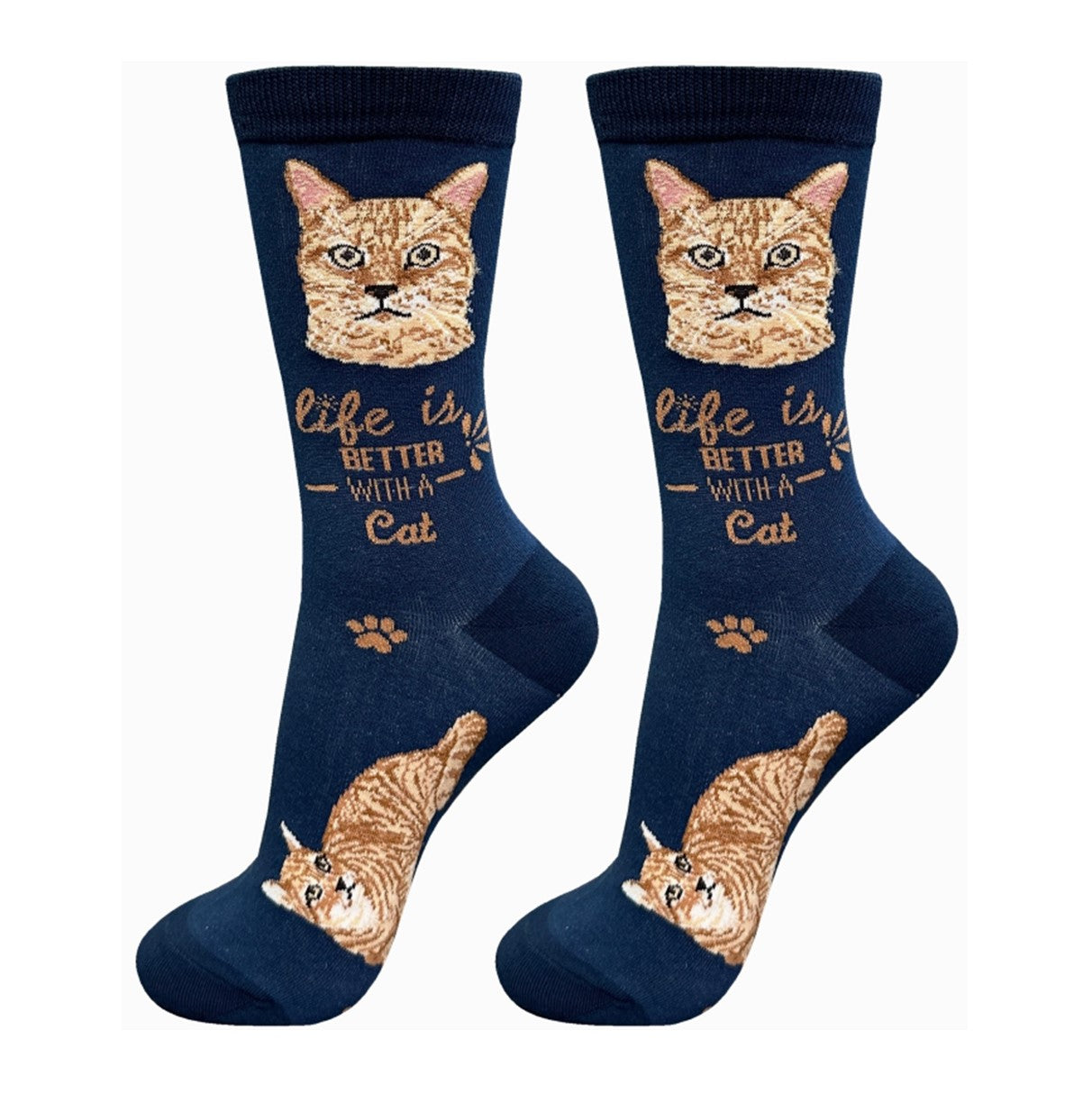 E&S Orange Tabby LIB Socks