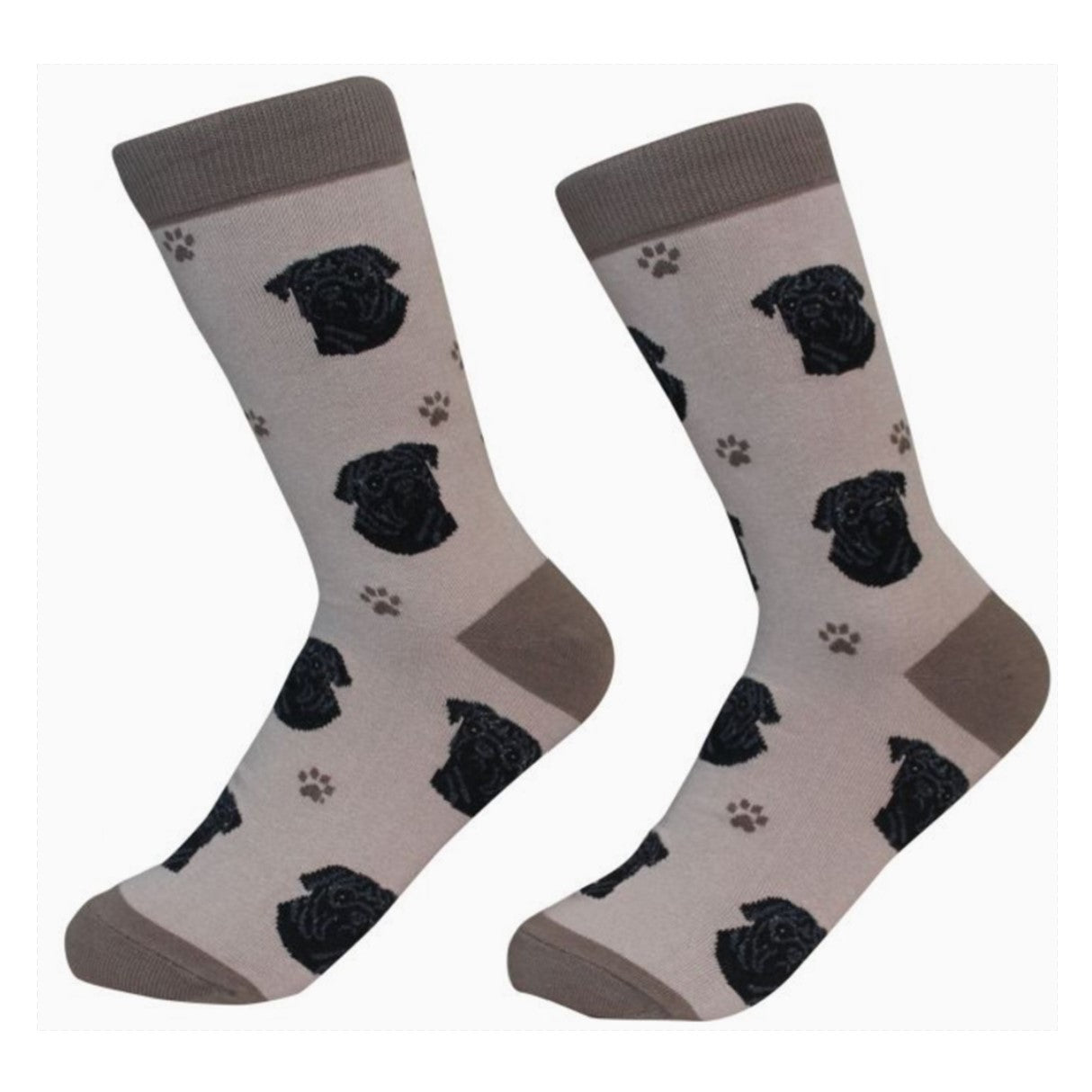 E&S Pug, Black Socks