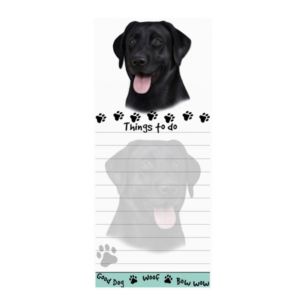 Labrador - Black Magnetic Notepad