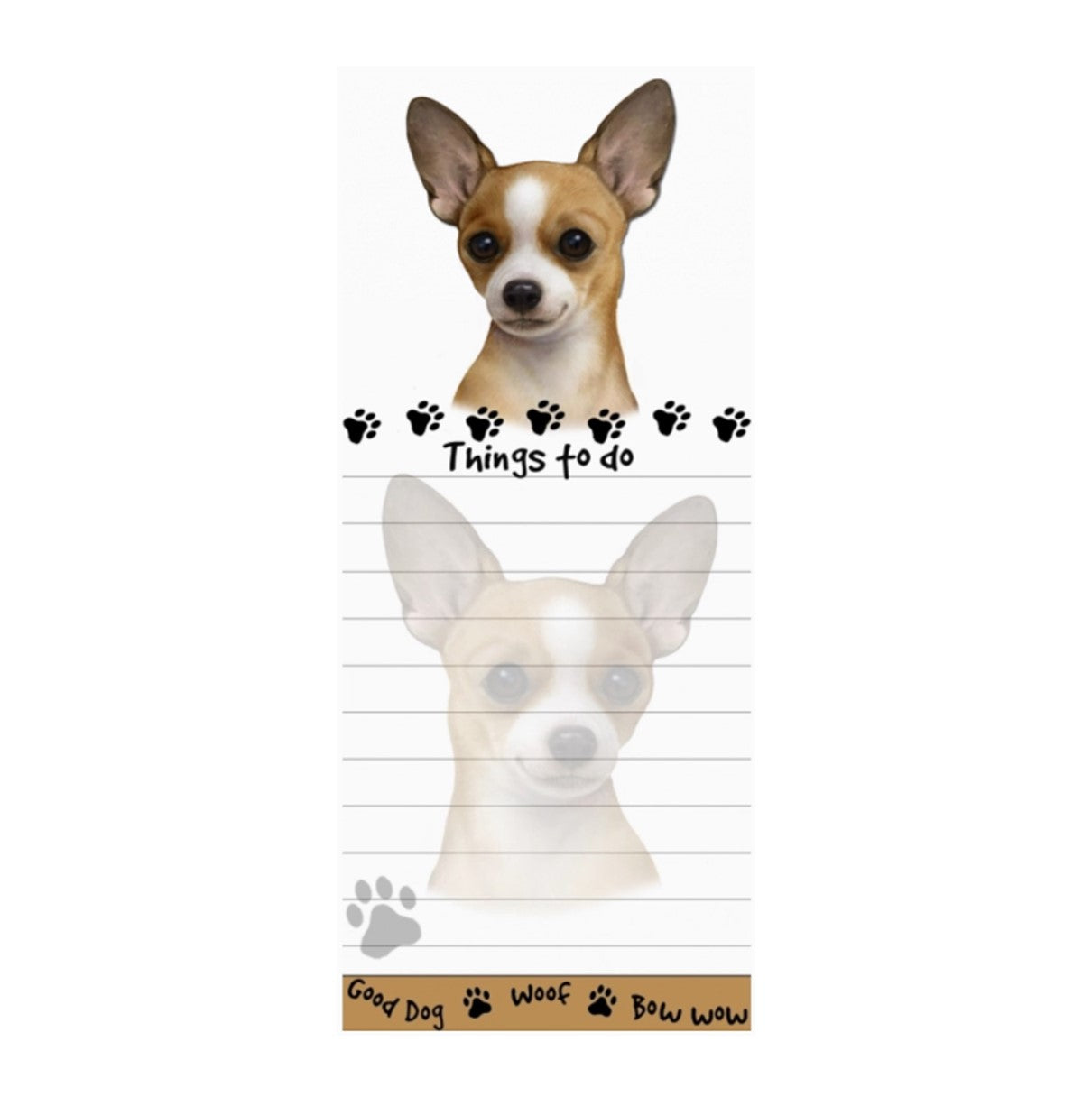 Chihuahua Tan Magnetic Notepad