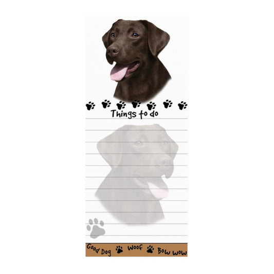 Labrador - Chocolate Magnetic Notepad