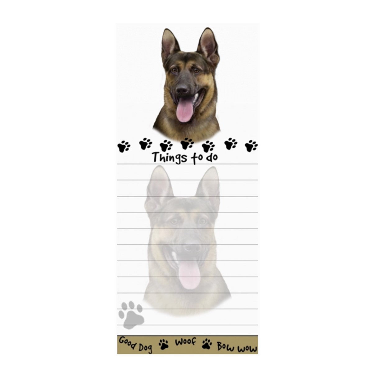 German Shepherd Magnetic Notepad