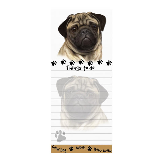 Pug Magnetic Notepad