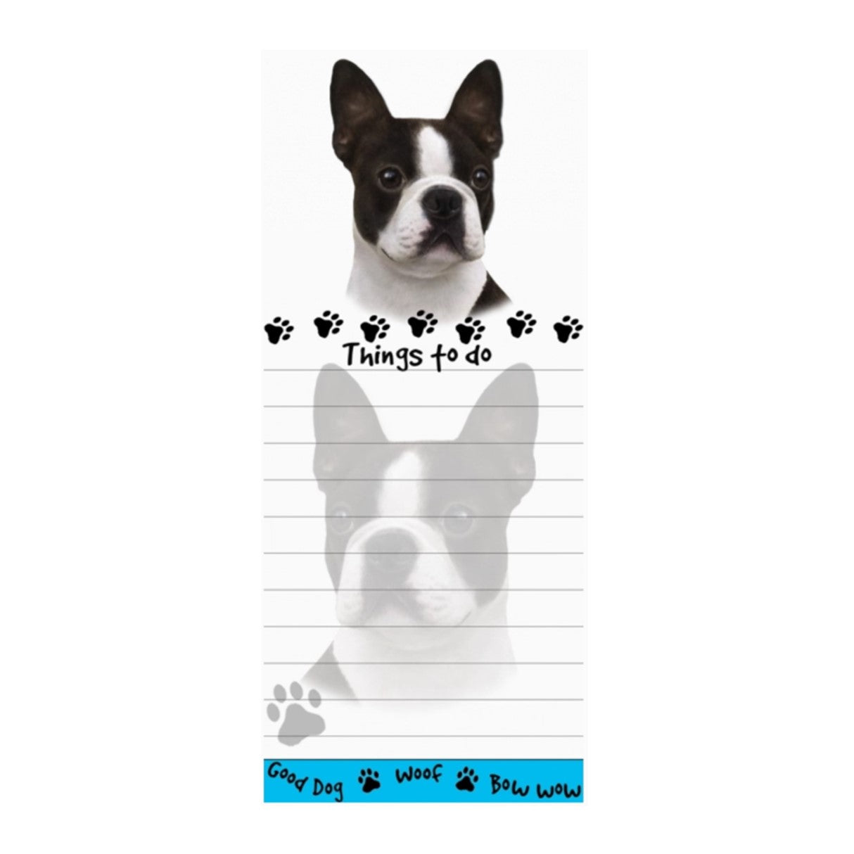 Boston Terrier Magnetic Notepad