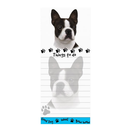 Boston Terrier Magnetic Notepad