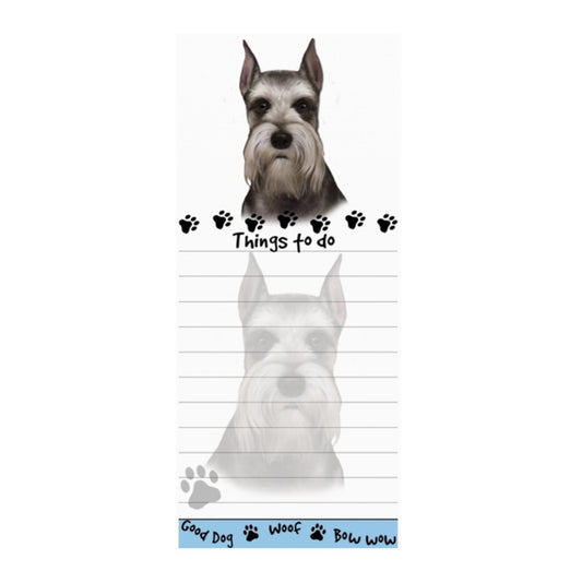 Schnauzer Cropped Magnetic Notepad