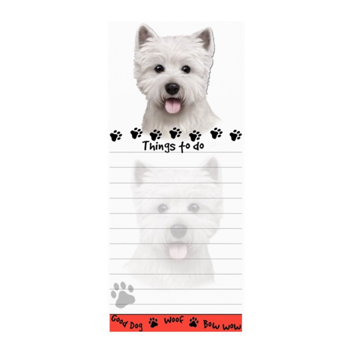 Westie Magnetic Notepad