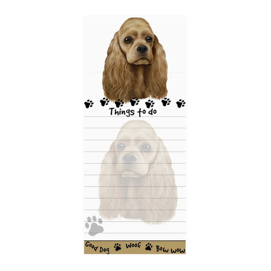 Cocker Spaniel Magnetic Notepad