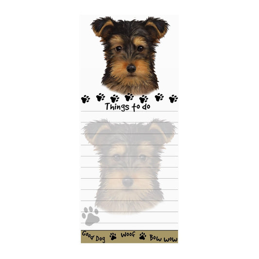 Yorkie Puppy Magnetic Notepad