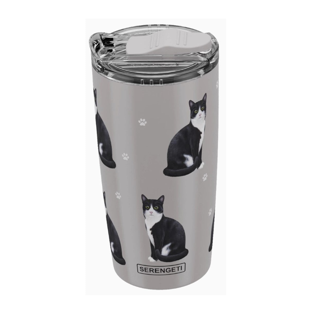 E&S Black/White Cat 20oz Tumbler