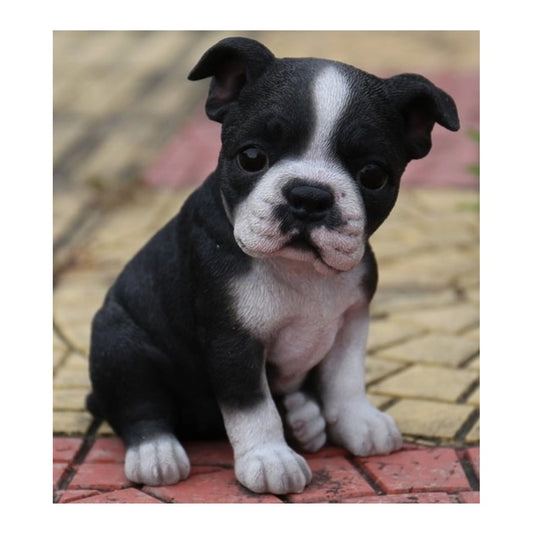 Boston Terrier Puppy Figurine