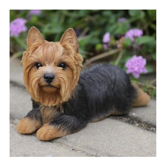 Lying Down Yorkie Figurine