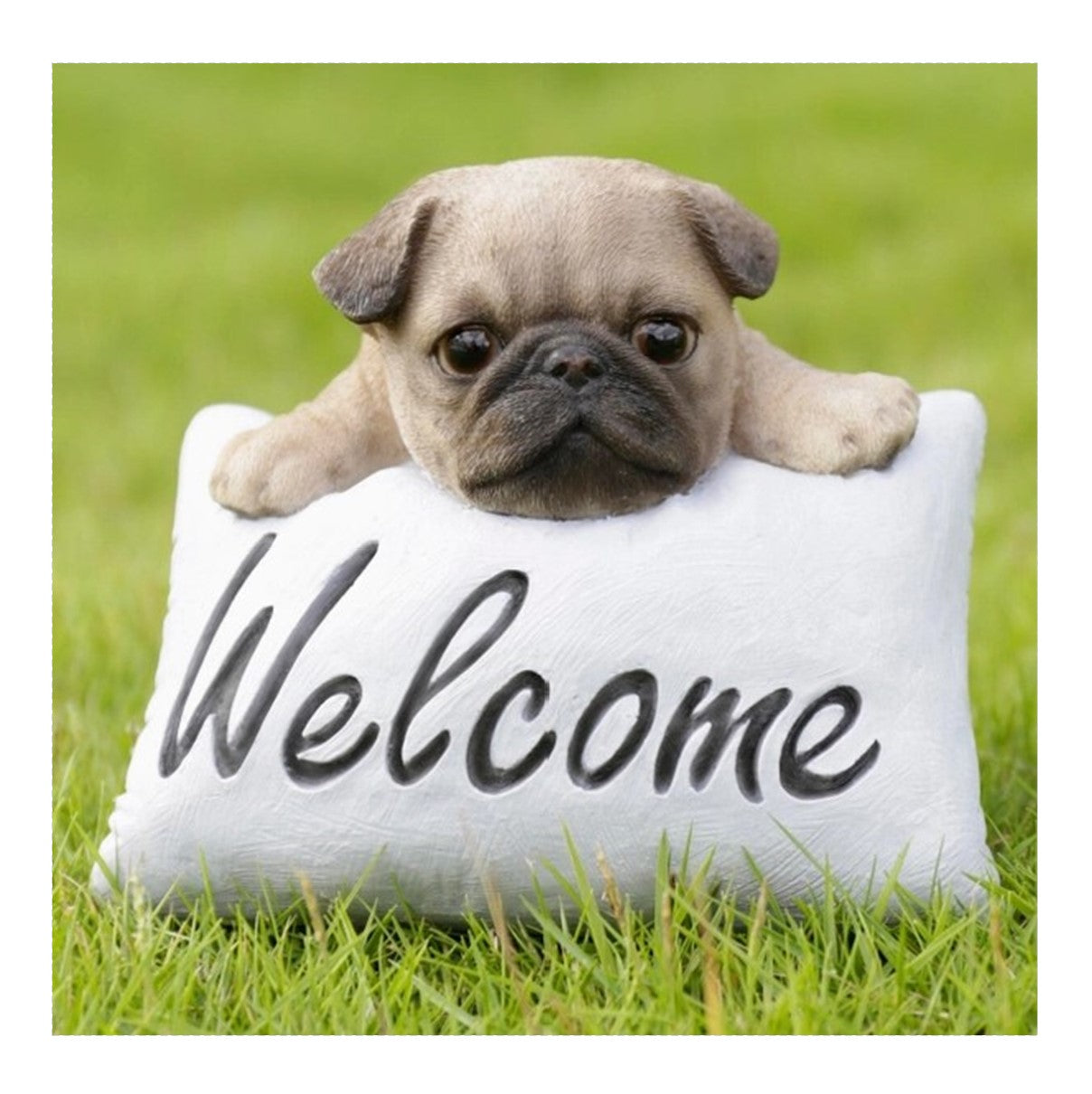 Welcome: Pug Puppy Figurine