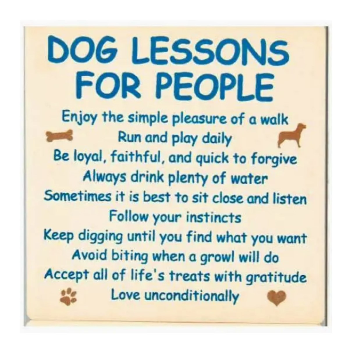 Dog Speak "Dog Lessons" Coaster