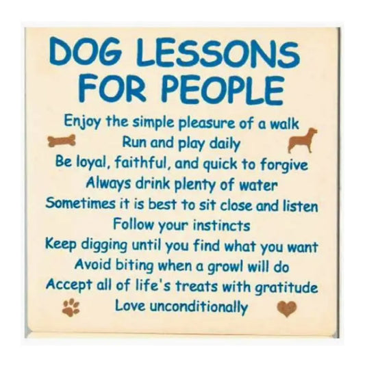 Dog Speak "Dog Lessons" Coaster