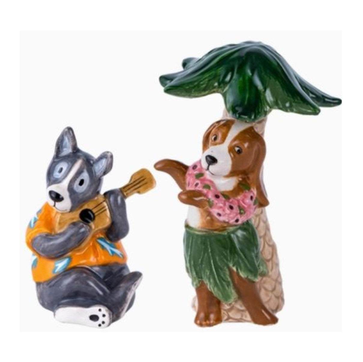 Dog Luau Salt & Pepper Shaker