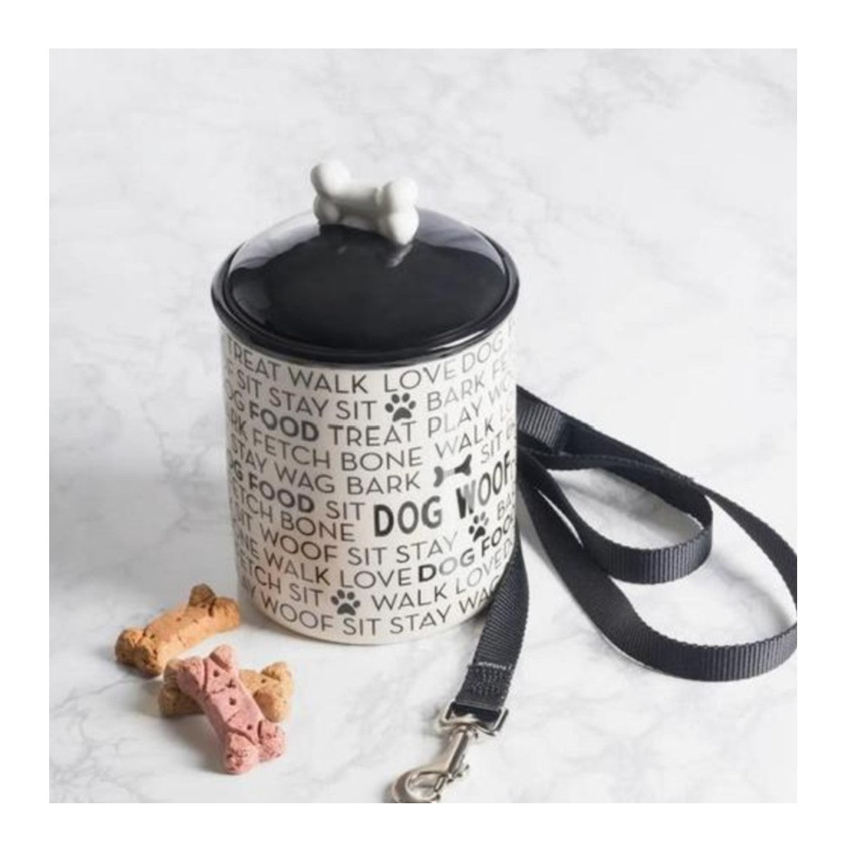 Black Dog Text Jar