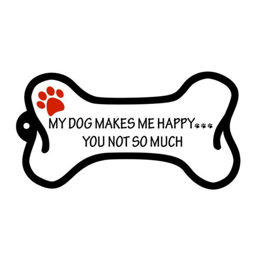 "My Dog Makes Me Happy..." Keychain