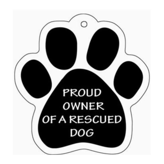"Proud Owner of a Rescued Dog" Keychain