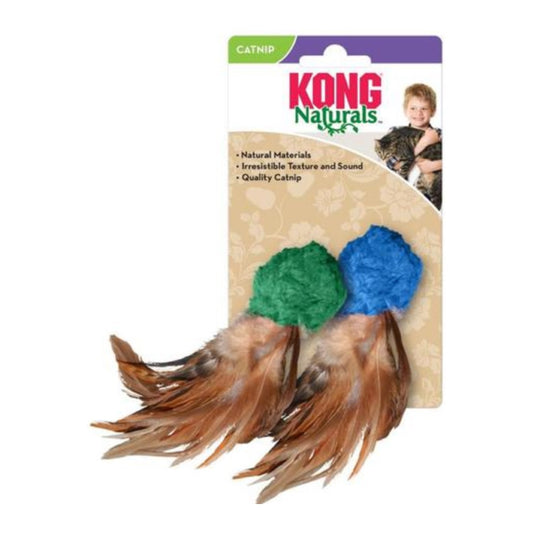 Kong Cat Crinkle Ball 2pk Asst. Colors