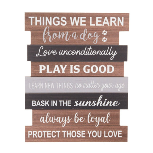 Things We Learn From a Dog Sign