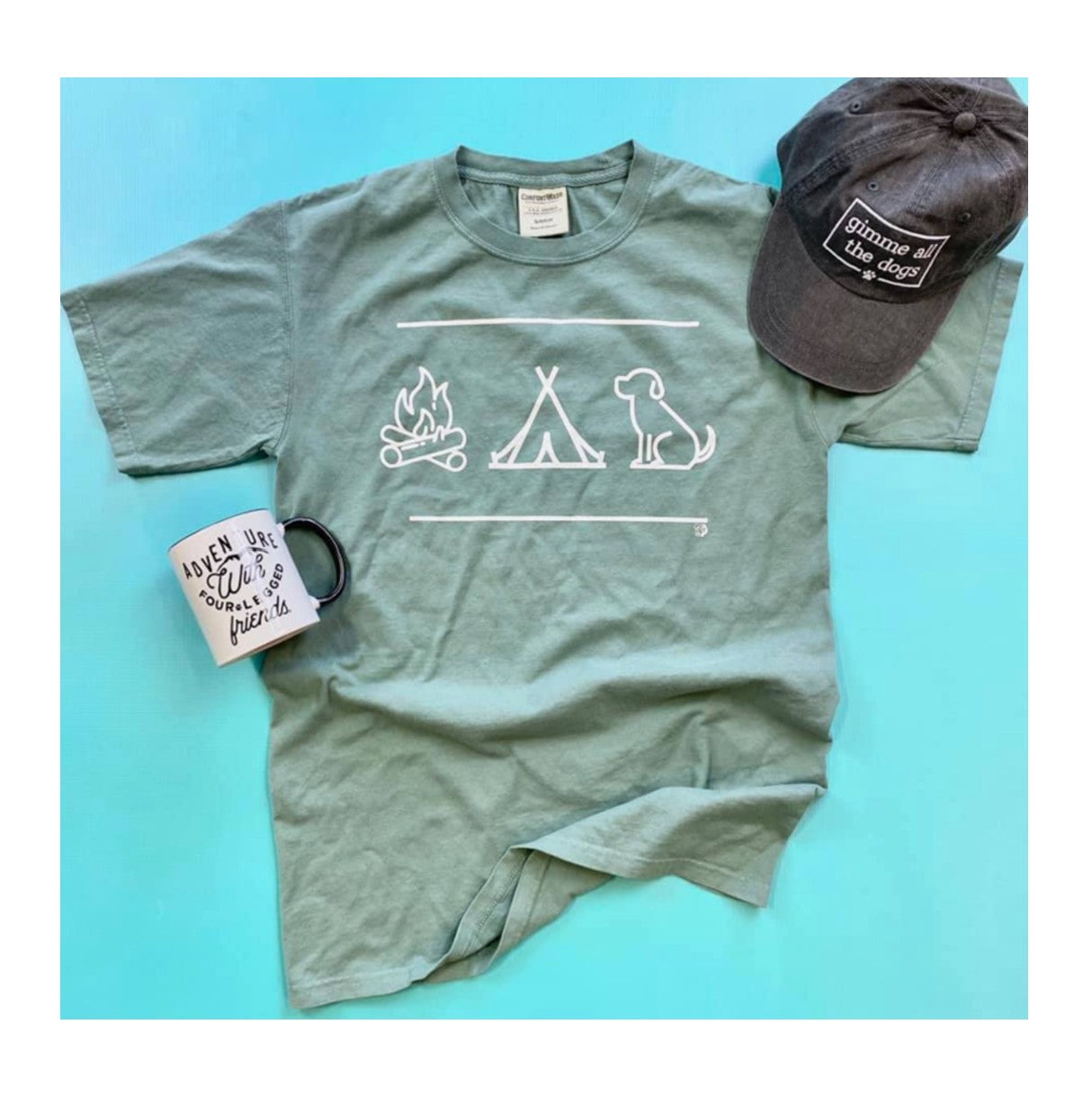 Camp Vibes T-Shirt Cypress Green