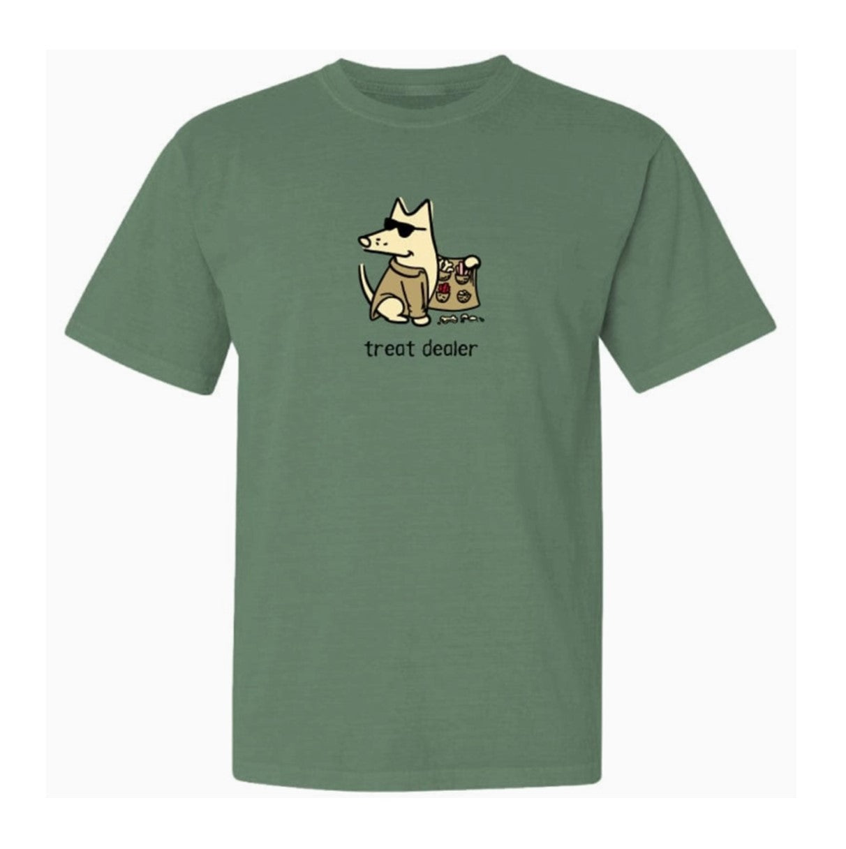 Teddy the Dog "Treat Dealer" T-Shirt Mtn Spruce