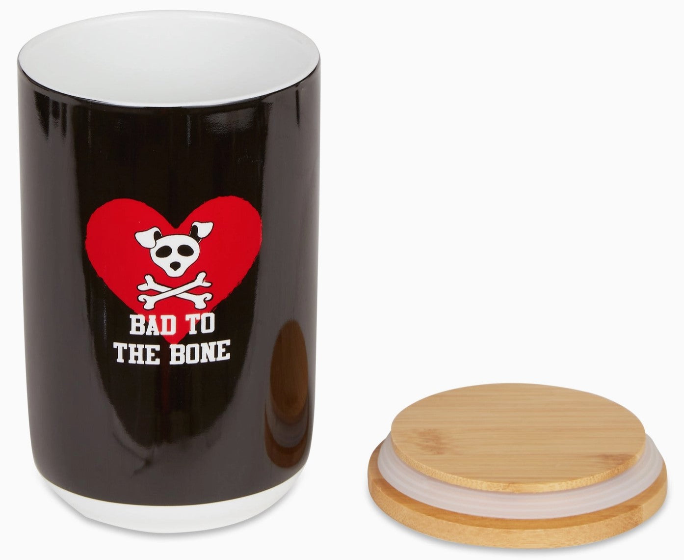 Bad to the Bone Ceramic Treat Jar